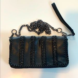 NWOT - Linea Pelle Black Leather Crossbody Bag